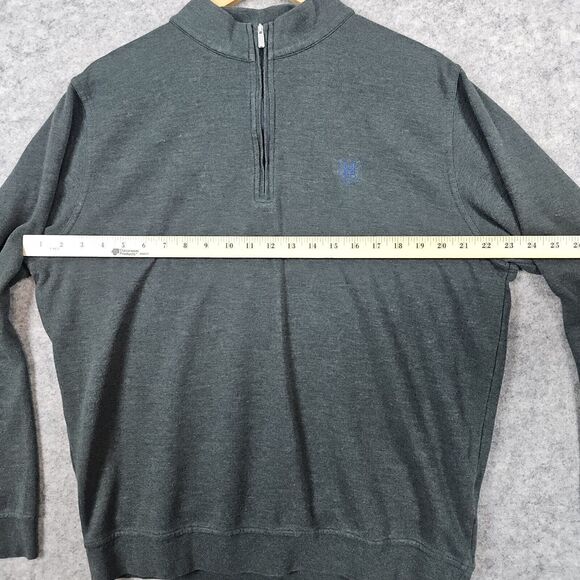 Peter Millar Men's Quarter Zip Size L Green Crown Comfort Pullover Embroidered - Picture 9 of 14